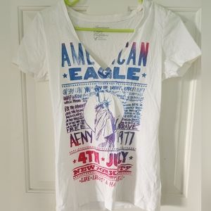 American Eagle Ombre Patriotic Top